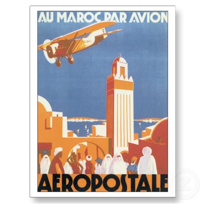 Art_vintage_daffiche_de_voyage_davion_du_maroc_carte_postale-p239987552933303713baanr_400